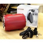 Wholesale Aluminum Drum Style Portable Bluetooth Speaker with Carry Strap S518 (Red)